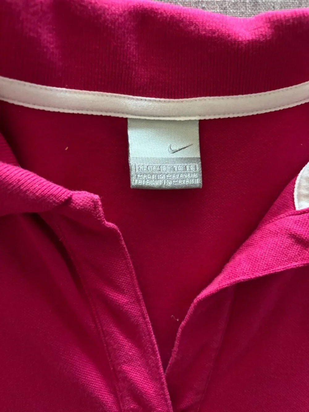 Vintage Nike Athletic Club Sportswear Collection Fuchsia Mesh White Piping Sz XL